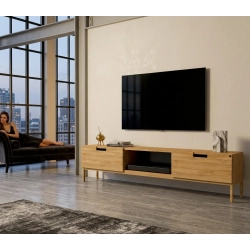 Szafka RTV-45 Drewno Lite Dąb Loft Lakier Rozmiary od 100 cm do 200 cm PREMIUM